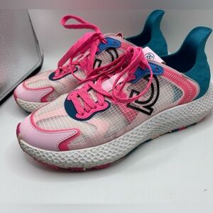 G/FORE Womens Pink Teal Spikeless Golf Shoes Size 8 Athletic Sneakers Lace Up